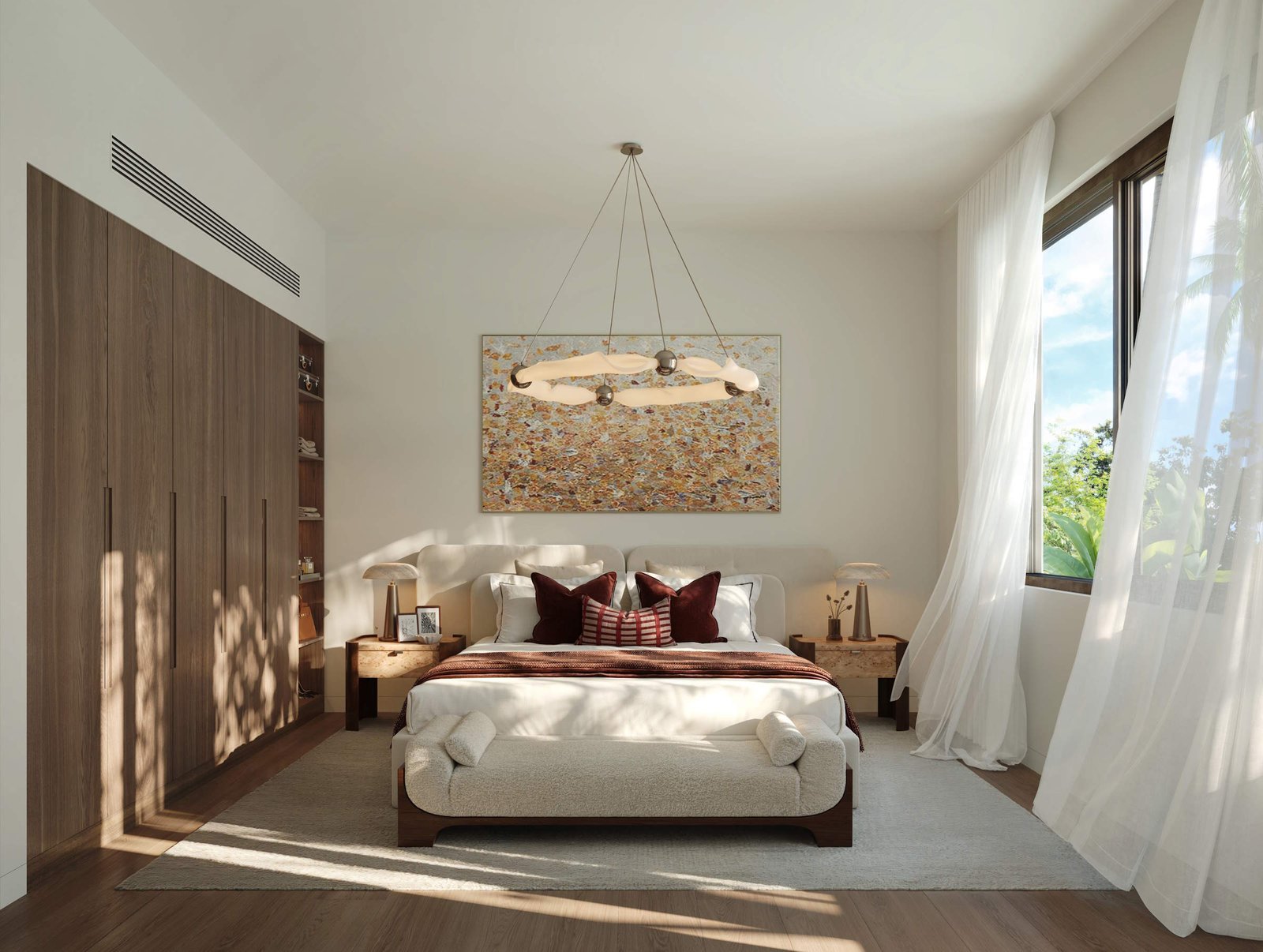 Dubai Hills Mansion evening bedroom